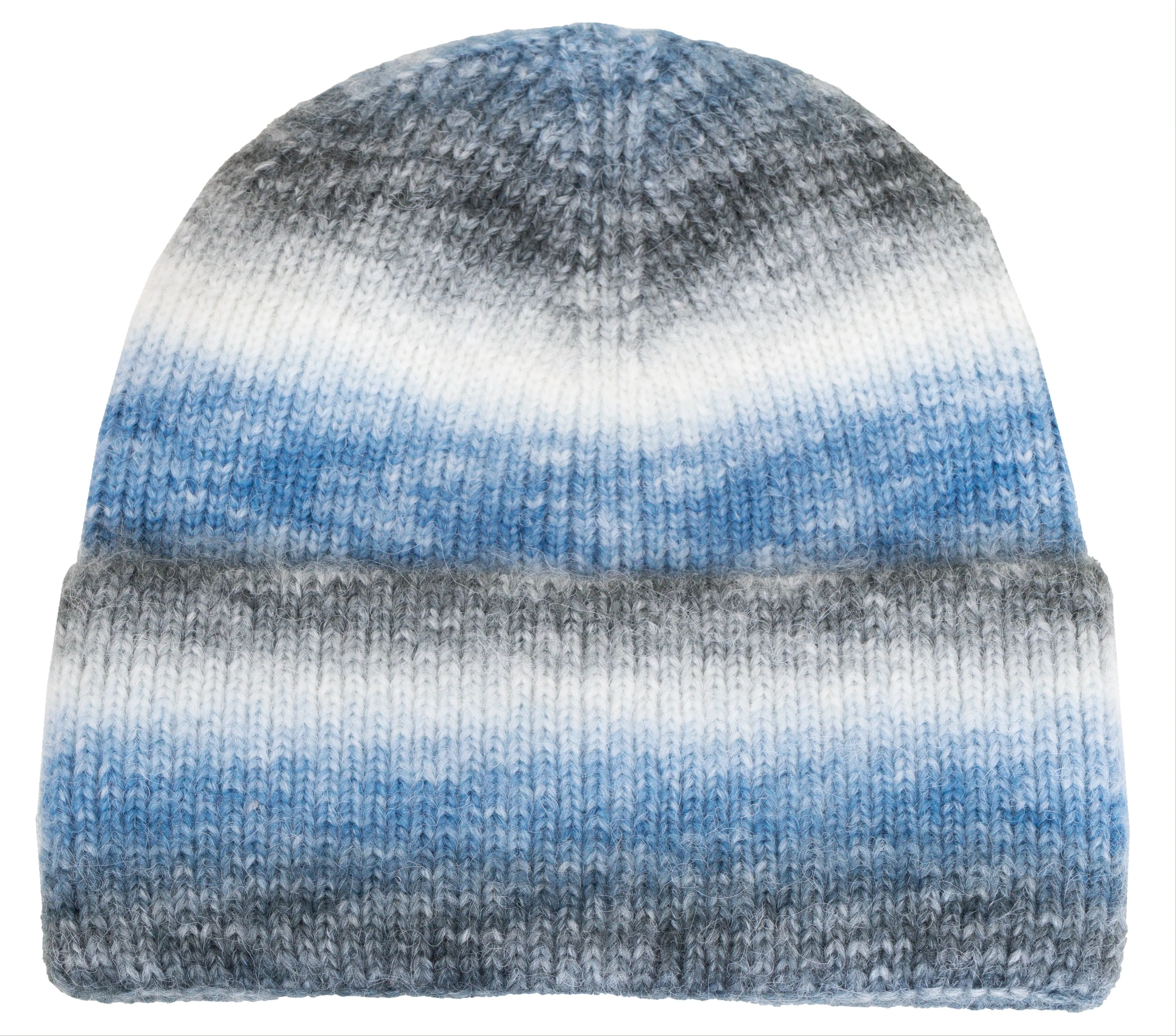 Rebecca and Rifka Striped Knitted Gradient Beanie(BW-114-DNGY) sold by Ruumur