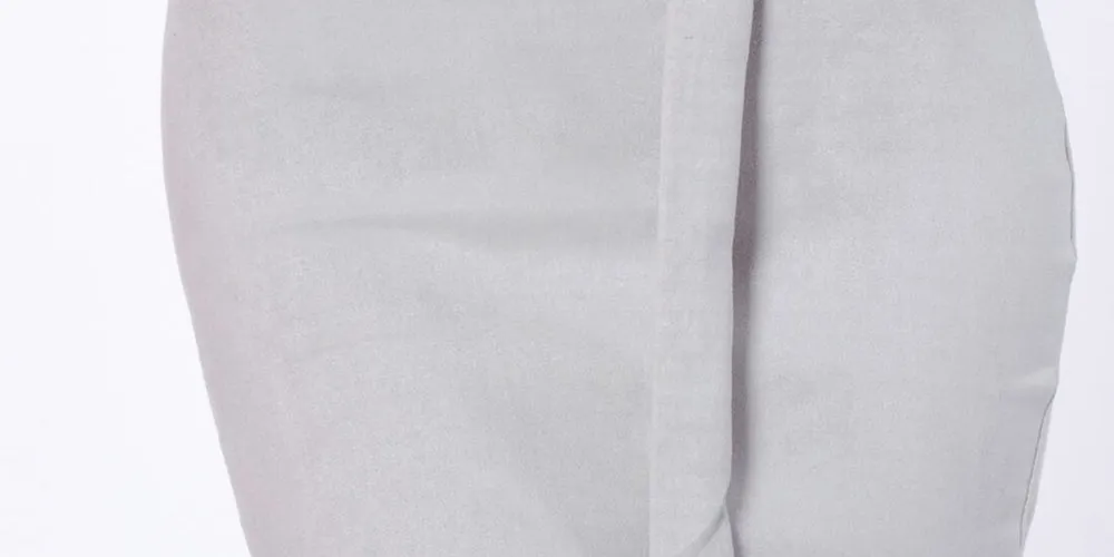 Lux La Women's Adjustable Waist Belt Heavy Suede Mini Skirt Silver Size XS sold by Ruumur product image thumbnail 3