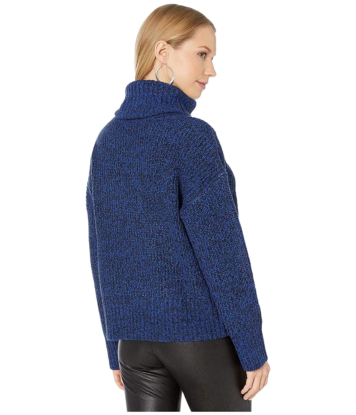 Sanctuary Women's Marled Roll Neck Pullover Sweater Blue Size X-Small sold by Ruumur