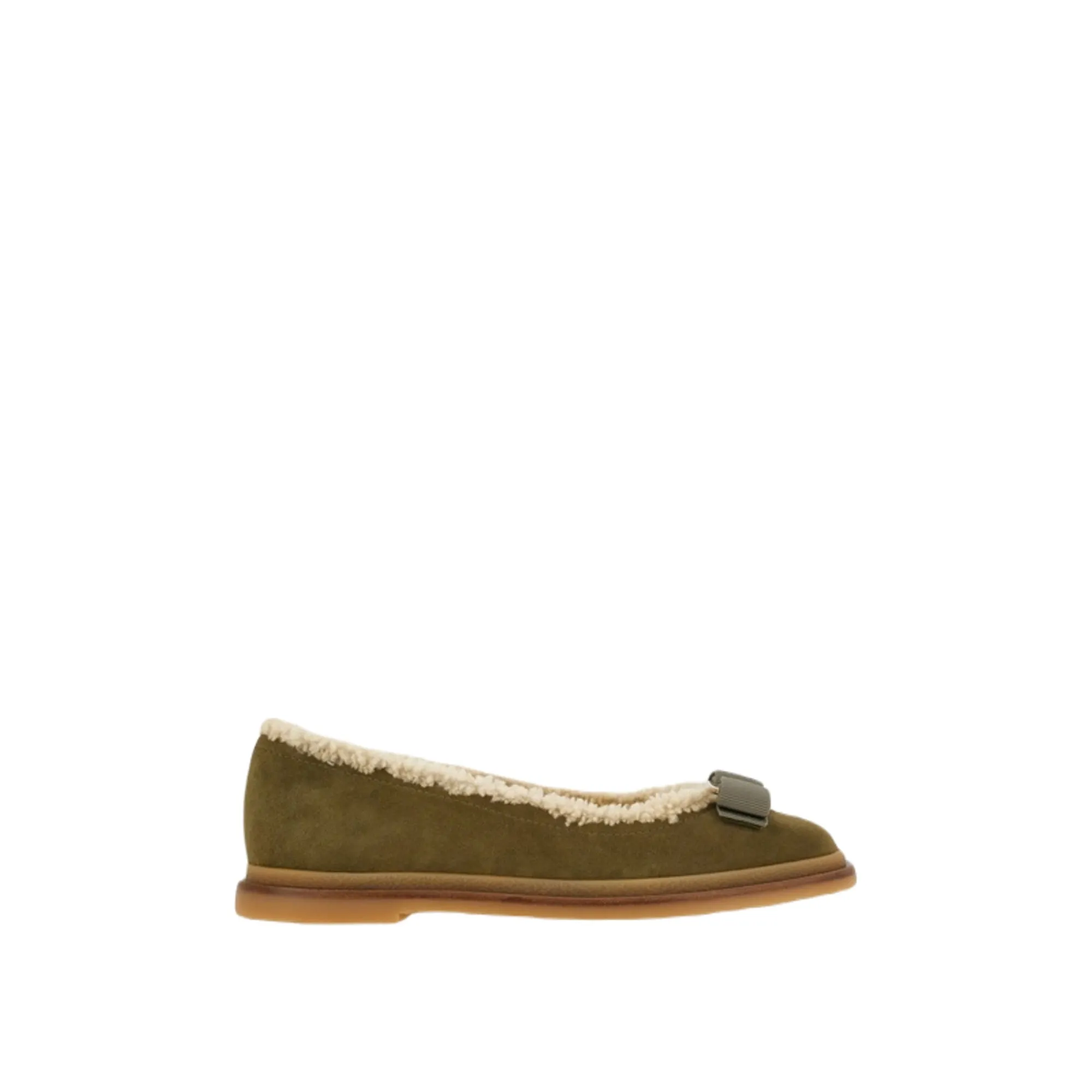Ferragamo Varina Par F Women's Ballets Green sold by Ruumur