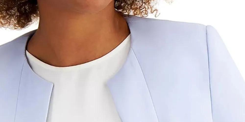 Calvin Klein Women's One Button Suit Separate Business Blazer Blue Size 0 sold by Ruumur product image thumbnail 3