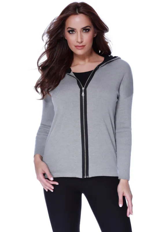 Angel Apparel Frenchie Love Hooded Caridgan sold by Ruumur