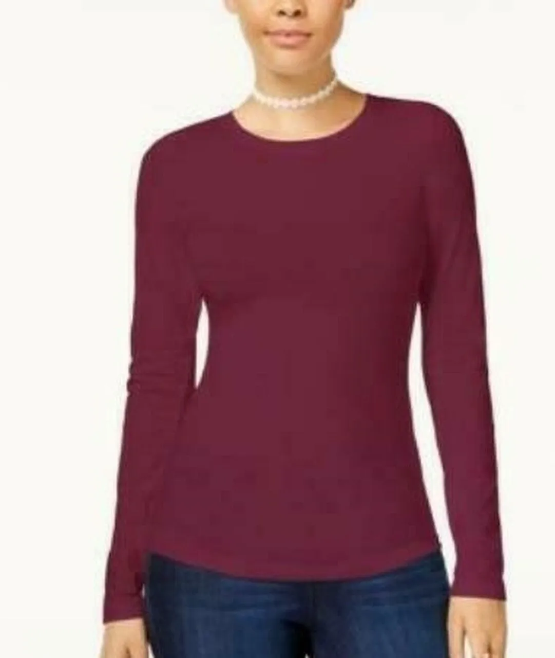 Planet Gold Juniors' Women's Long-Sleeve T-Shirt Red Size XL sold by Ruumur product image thumbnail 2
