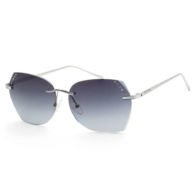 Guess Women's 61 mm Shiny Light Nickeltin Sunglasses GF0384-10B sold by Ruumur