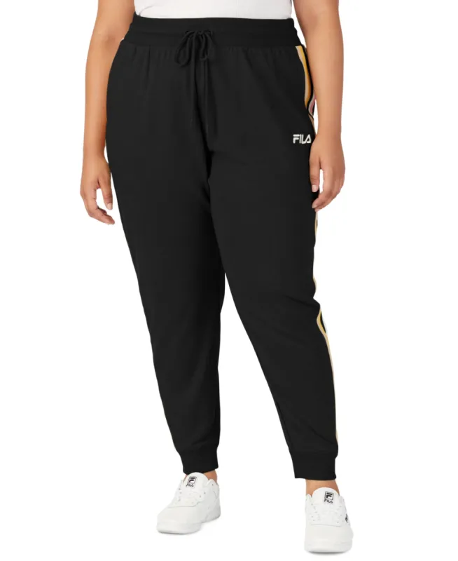 Fila Women's Clover Mid Rise Drawstring Jogger Black Size 1X sold by Ruumur