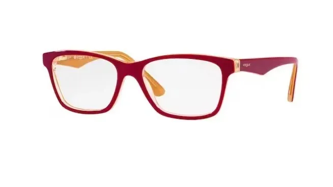 Vogue Women's Fashion 53mm Top Bordeaux and Yellow Opticals VO2787-2772-53 sold by Ruumur