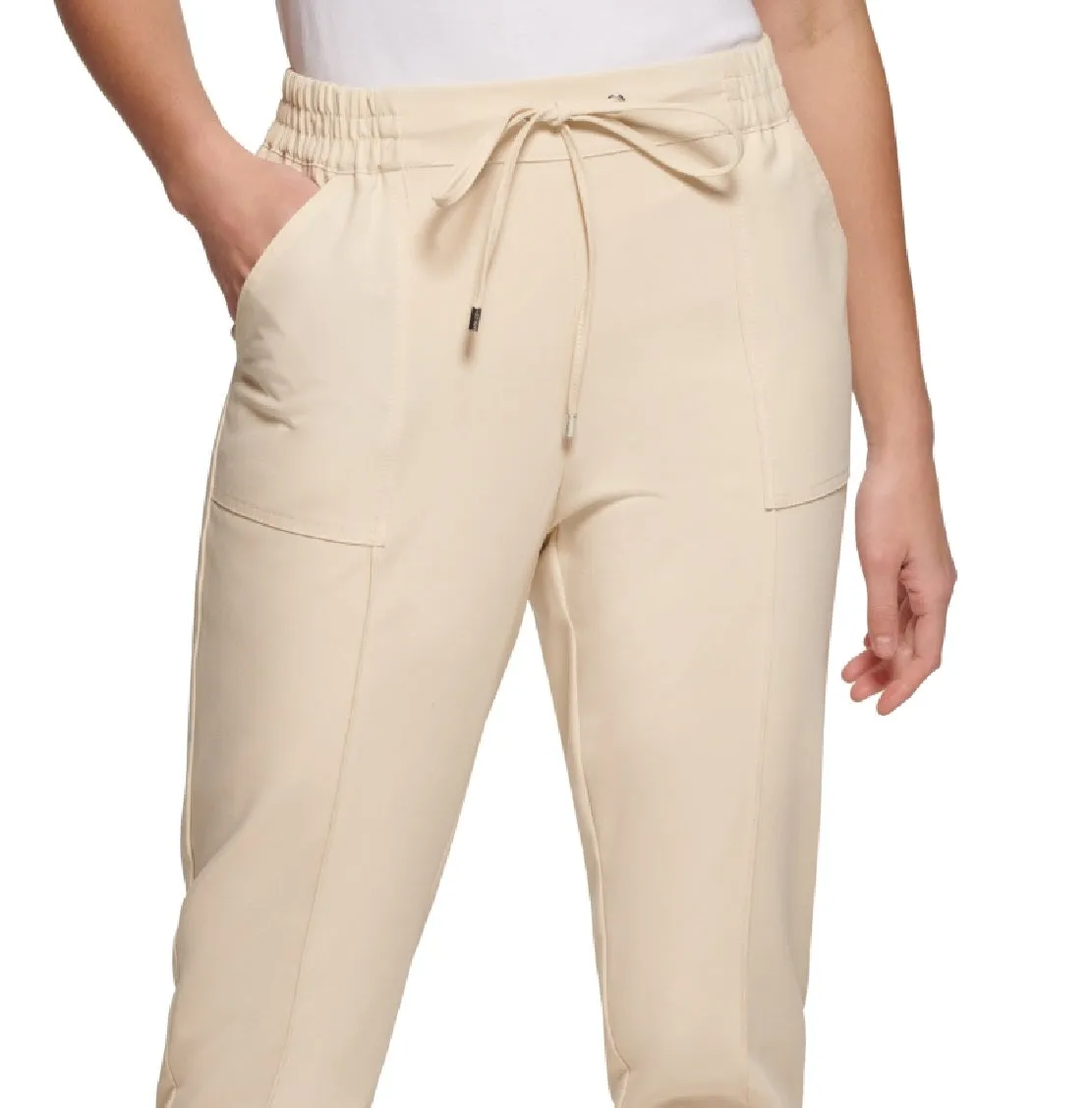 Calvin Klein Women's Drawstring Ankle Pants Brown Size Large sold by Ruumur product image thumbnail 2
