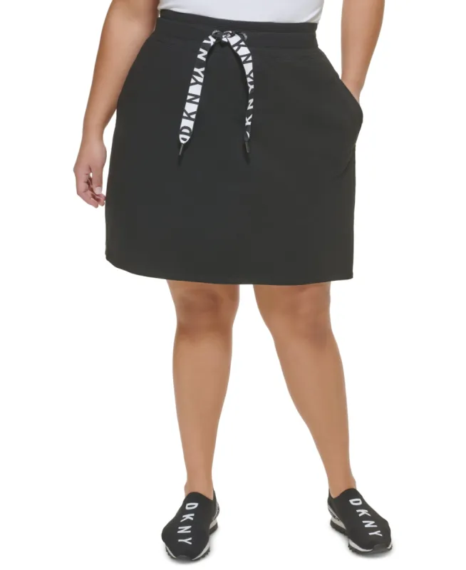 DKNY Women's Drawstring Logo Skirt Black Size 2X sold by Ruumur