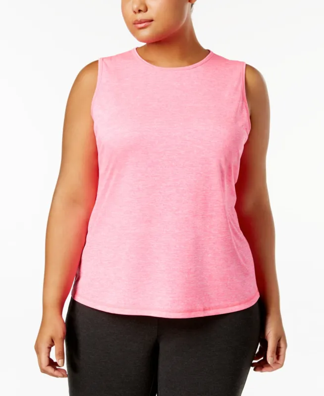 ID Ideology Women's Keyhole Back Tank Top Pink Size 1X sold by Ruumur