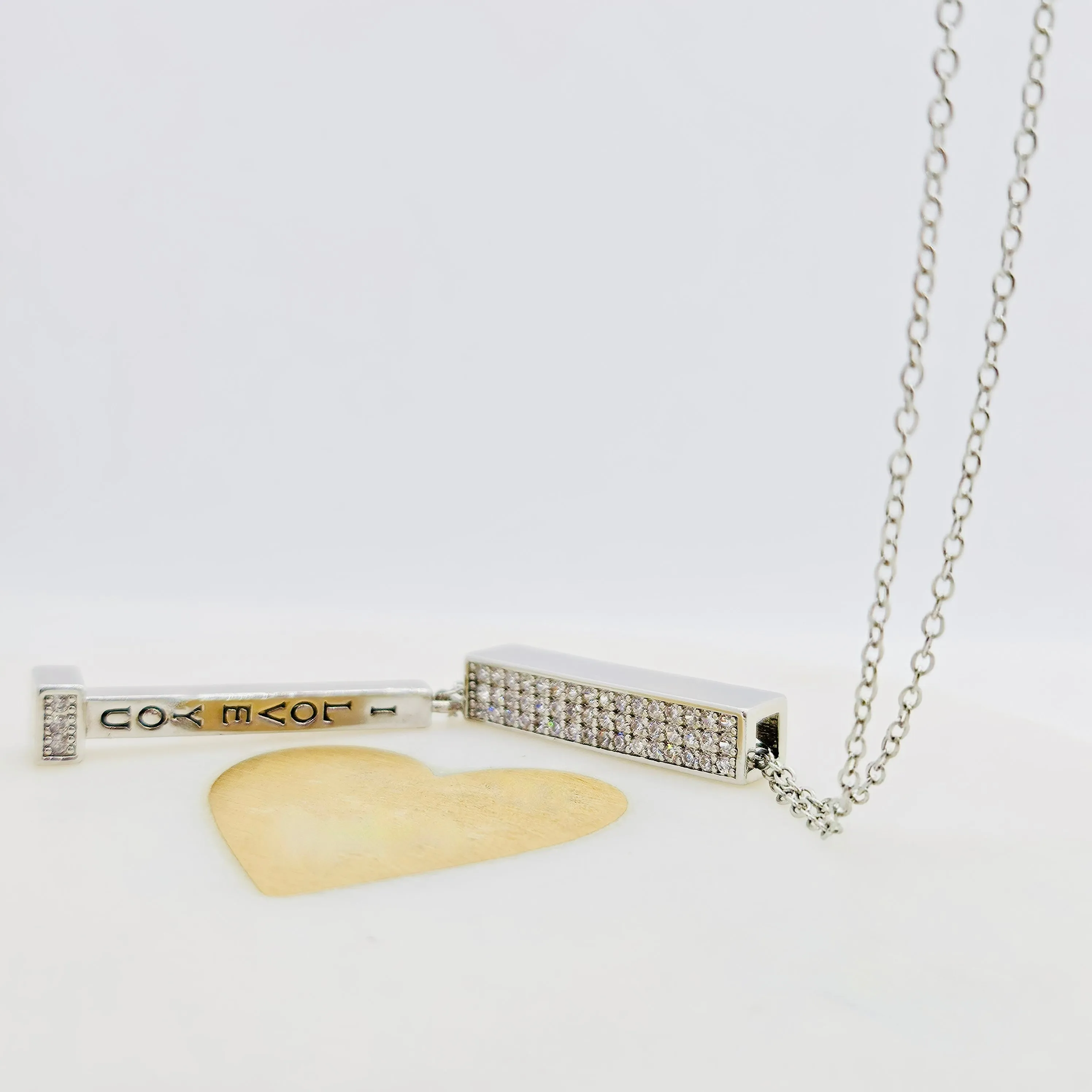 Engraved I LOVE YOU Pendant Hypoallergenic Necklace sold by Ruumur