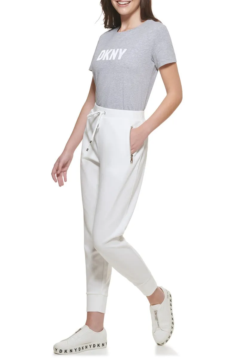 DKNY Women's Zip Pocket Joggers White Size Medium sold by Ruumur product image thumbnail 3