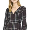 Sanctuary Women's Upbeat Faux Wrap Plaid Party Dress Purple Size 4 sold by Ruumur