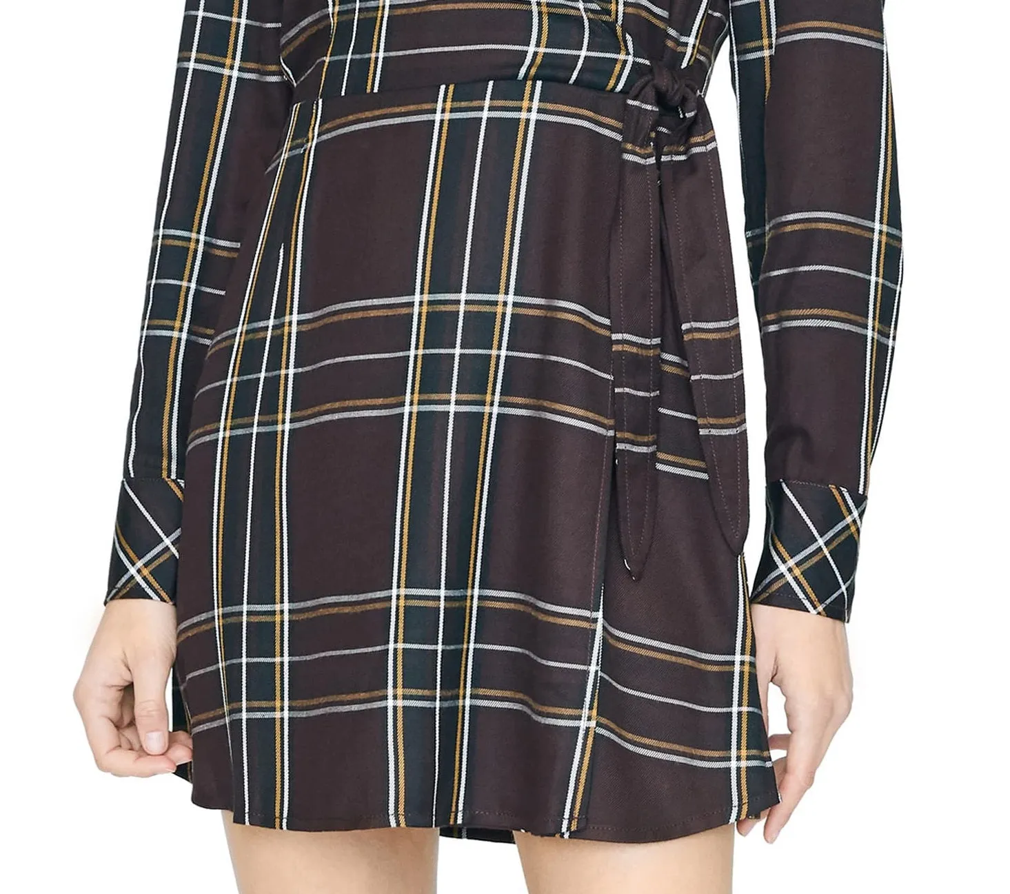 Sanctuary Women's Upbeat Faux Wrap Plaid Party Dress Purple Size 4 sold by Ruumur product image thumbnail 3