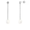 Splendid Pearls Sterling Silver Pearl Earrings ESR-65W sold by Ruumur