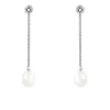 Splendid Pearls Sterling Silver Pearl Earrings ESR-65W sold by Ruumur