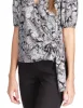 Michael Kors Women's Metallic Paisley Wrap Top Black Size X-Small sold by Ruumur