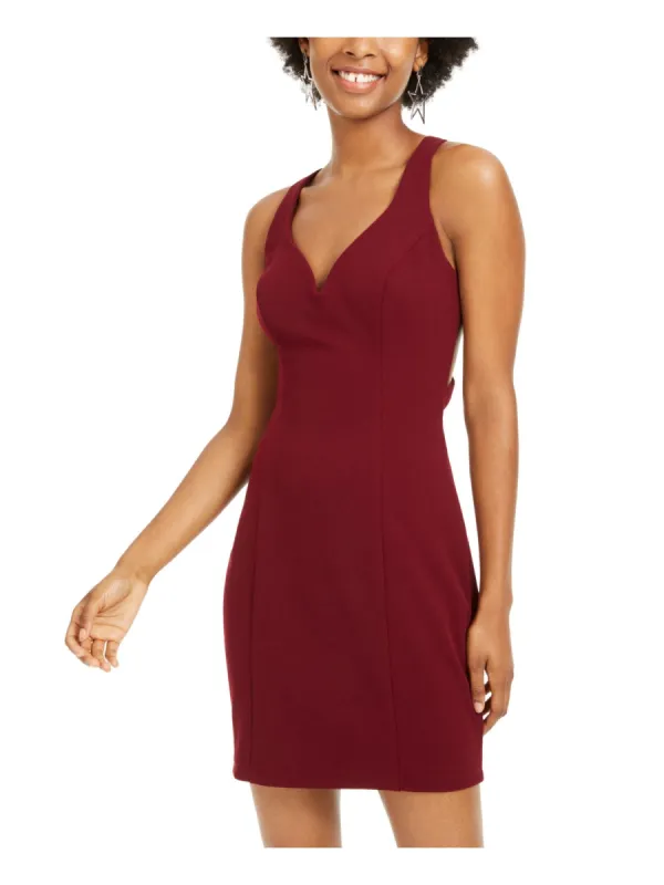 B. Darlin Women's Zippered Sleeveless V Neck Short Sheath Cocktail Dress Red Size 5/6 sold by Ruumur