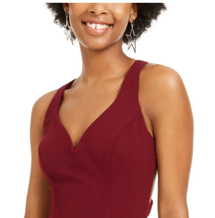B. Darlin Women's Zippered Sleeveless V Neck Short Sheath Cocktail Dress Red Size 5/6 sold by Ruumur product image thumbnail 3