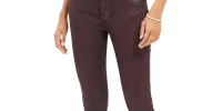 Vigoss Jeans Women's Coated Straight Leg Jeans Purple Size 25 sold by Ruumur