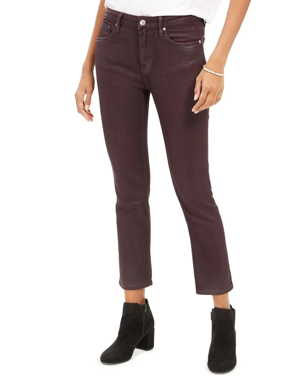 Vigoss Jeans Women's Coated Straight Leg Jeans Purple Size 25 sold by Ruumur