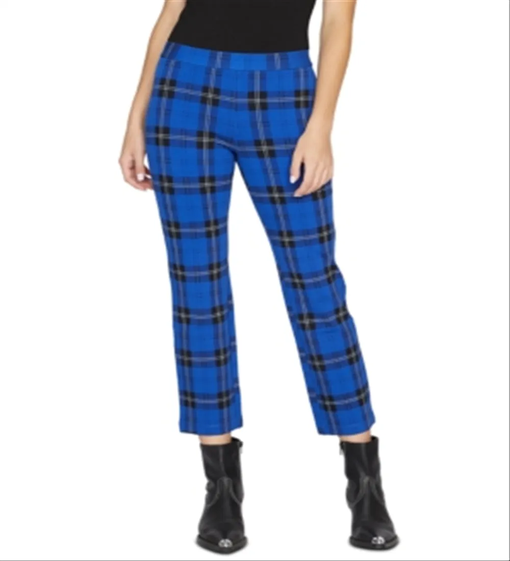 Sanctuary Women's High Rise Plaid Pants Blue Size Medium sold by Ruumur product image thumbnail 4