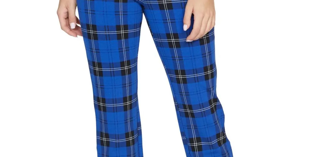Sanctuary Women's High Rise Plaid Pants Blue Size Medium sold by Ruumur product image thumbnail 3