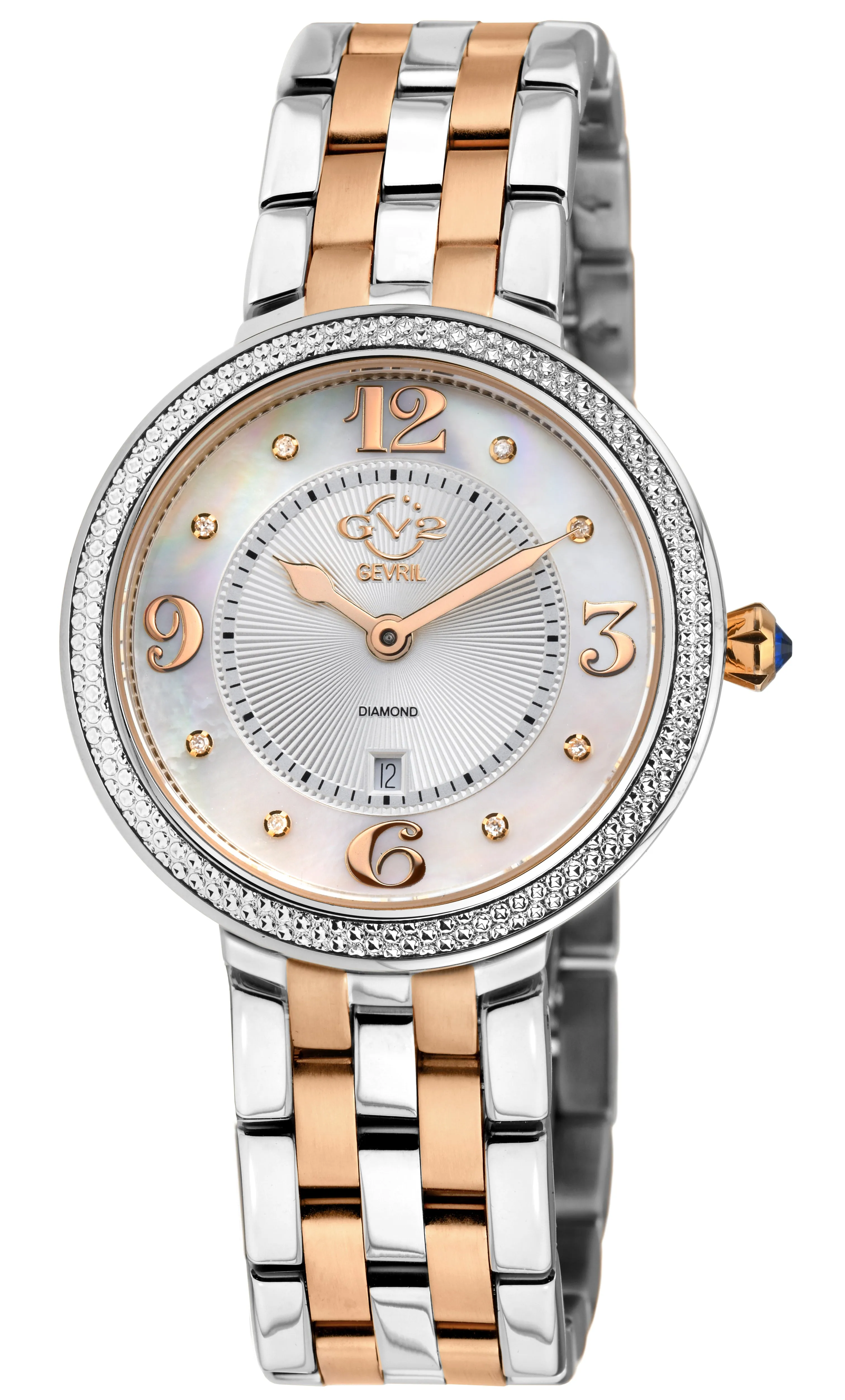 GV2 by Gevril Women's Verona 37mm Quartz Watch 12904B sold by Ruumur