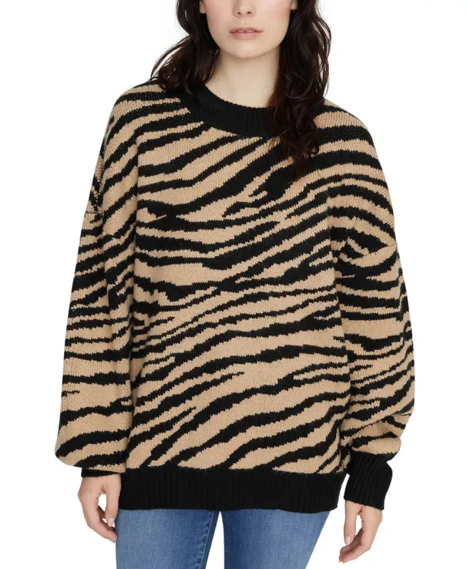 Sanctuary Women's Wild Kingdom Animal Print Sweater Black Size Small sold by Ruumur