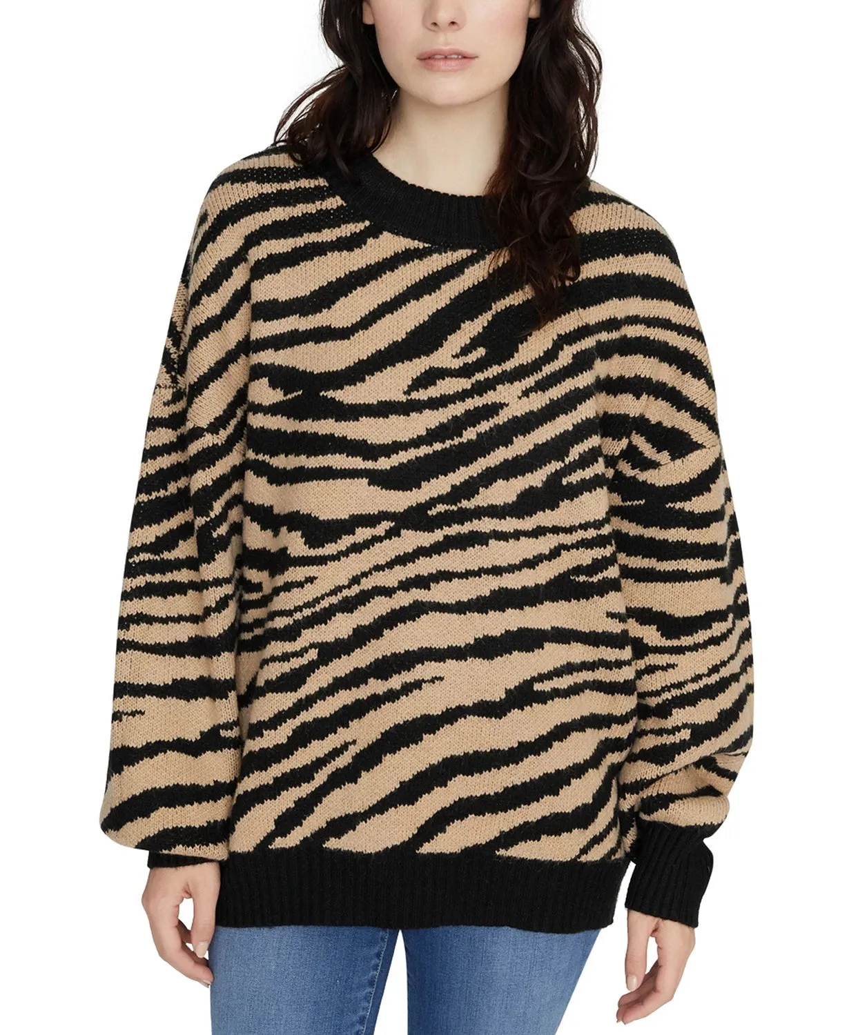 Sanctuary Women's Wild Kingdom Animal Print Sweater Black Size Small sold by Ruumur
