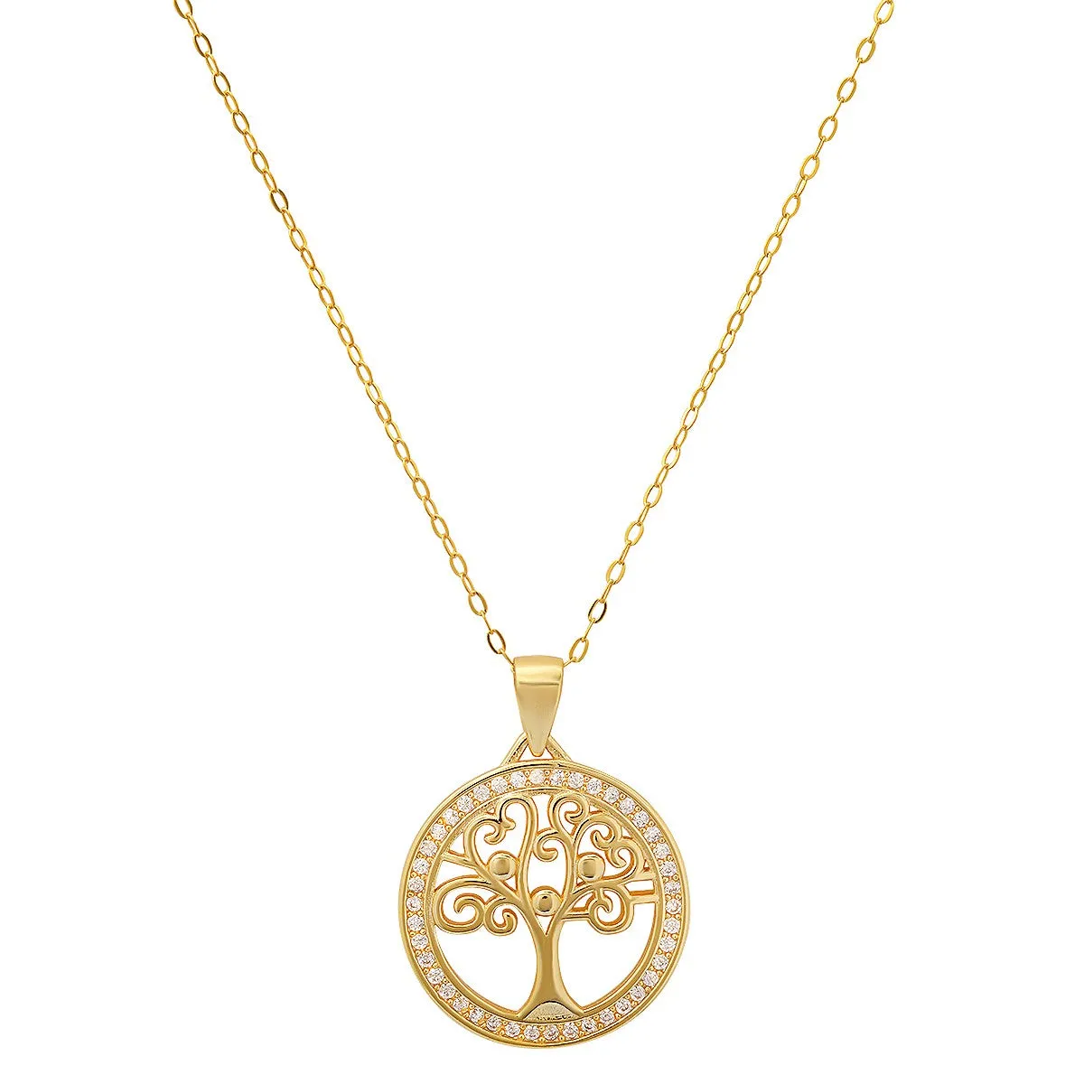 Sterling Silver CZ Tree of Life Pendant sold by Ruumur product image thumbnail 2