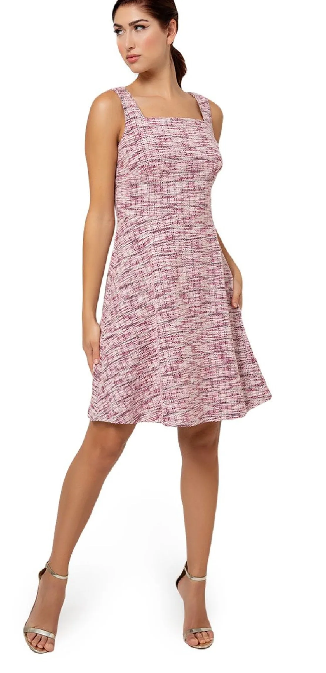 Leota Women's Ariana Sleeveless Fit & Flare Dress Pink Size Small sold by Ruumur