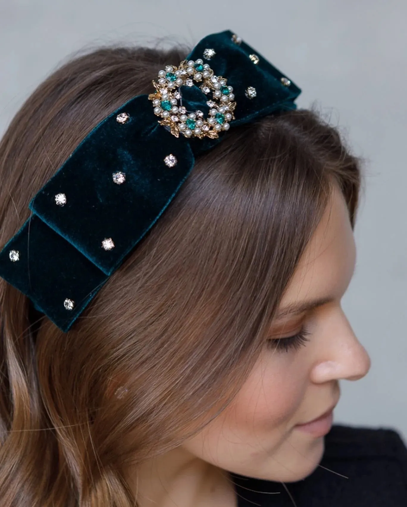 DOUBLE BOW LUXE VELVET HAIRBAND sold by Ruumur