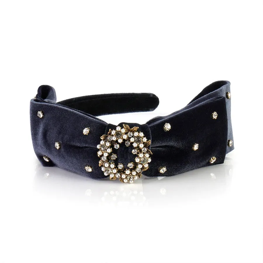 DOUBLE BOW LUXE VELVET HAIRBAND sold by Ruumur product image thumbnail 3
