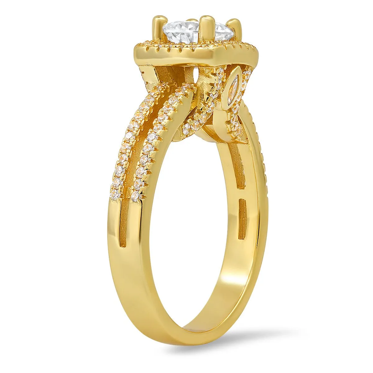 Sterling Silver Round-cut Halo CZ Ring sold by Ruumur product image thumbnail 4