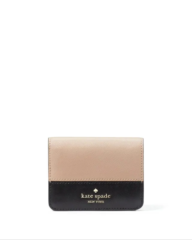 Kate Spade Madison Colorblock Saffiano Leather Small Bifold Wallet sold by Ruumur
