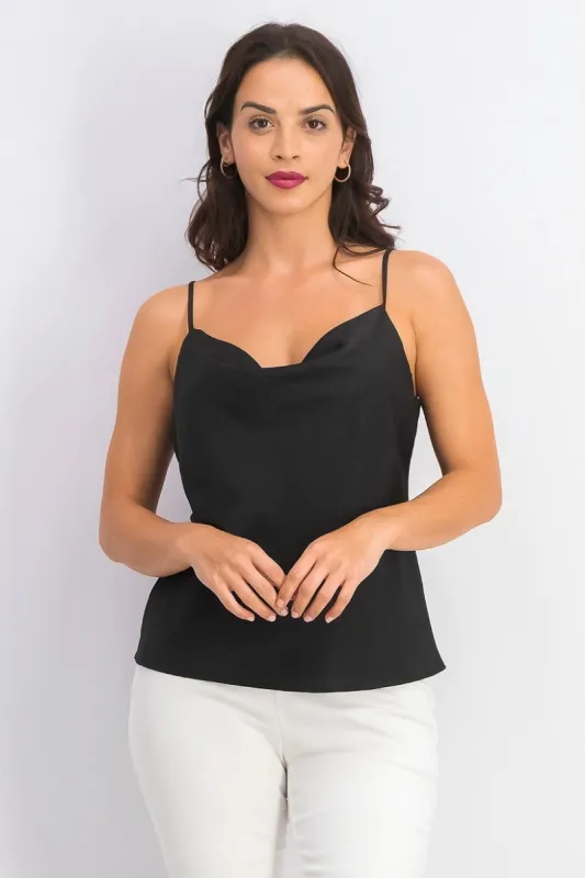 Leyden Women's Cowlneck Jacquard Camisole Dark Gray Size Medium sold by Ruumur
