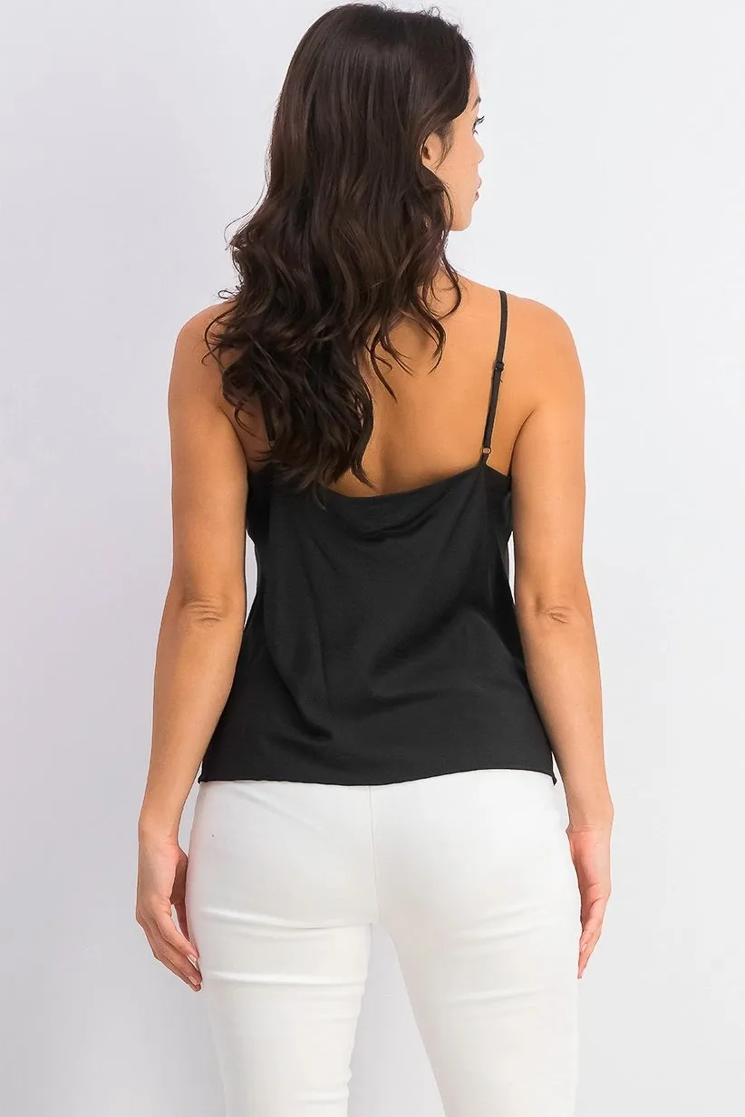 Leyden Women's Cowlneck Jacquard Camisole Dark Gray Size Medium sold by Ruumur product image thumbnail 3