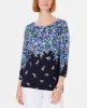 Karen Scott Women's Floral Print Sweater Blue sold by Ruumur