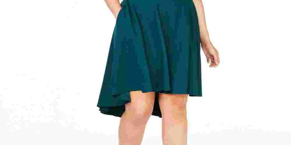 Speechless Women's Trendy Plus Size High-Low Fit & Flare Dress Green Size 24 sold by Ruumur product image thumbnail 3