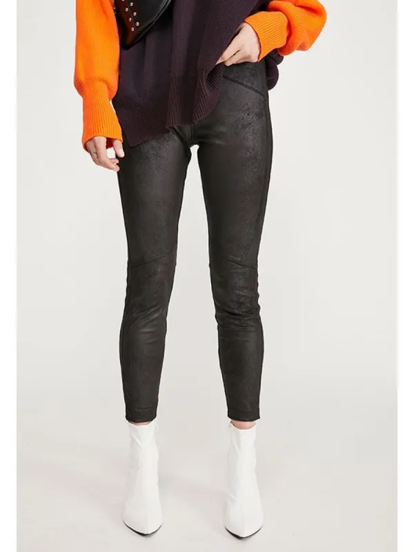 Free People Women's Faux Suede Leggings Black Size Medium sold by Ruumur