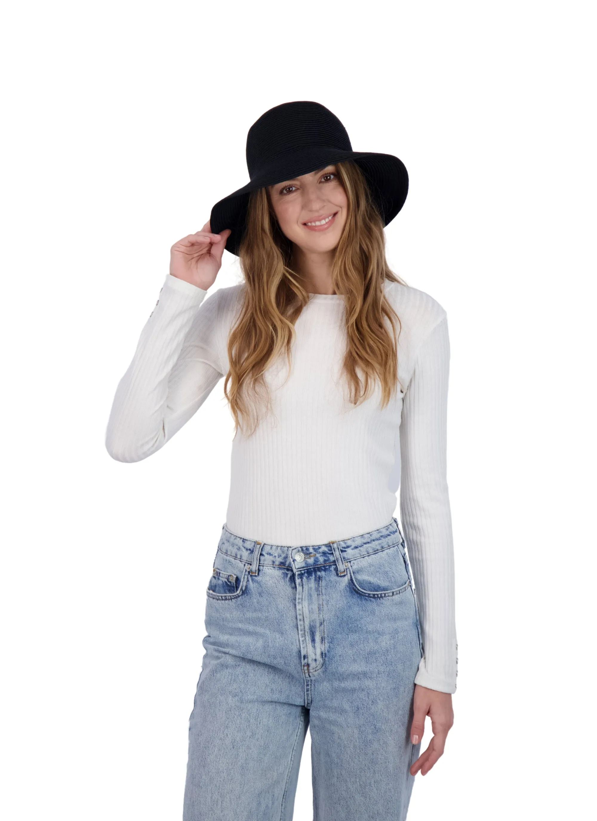 Laundry By Shelli Segal Women's Straw Cloche with Folded Back Bow sold by Ruumur