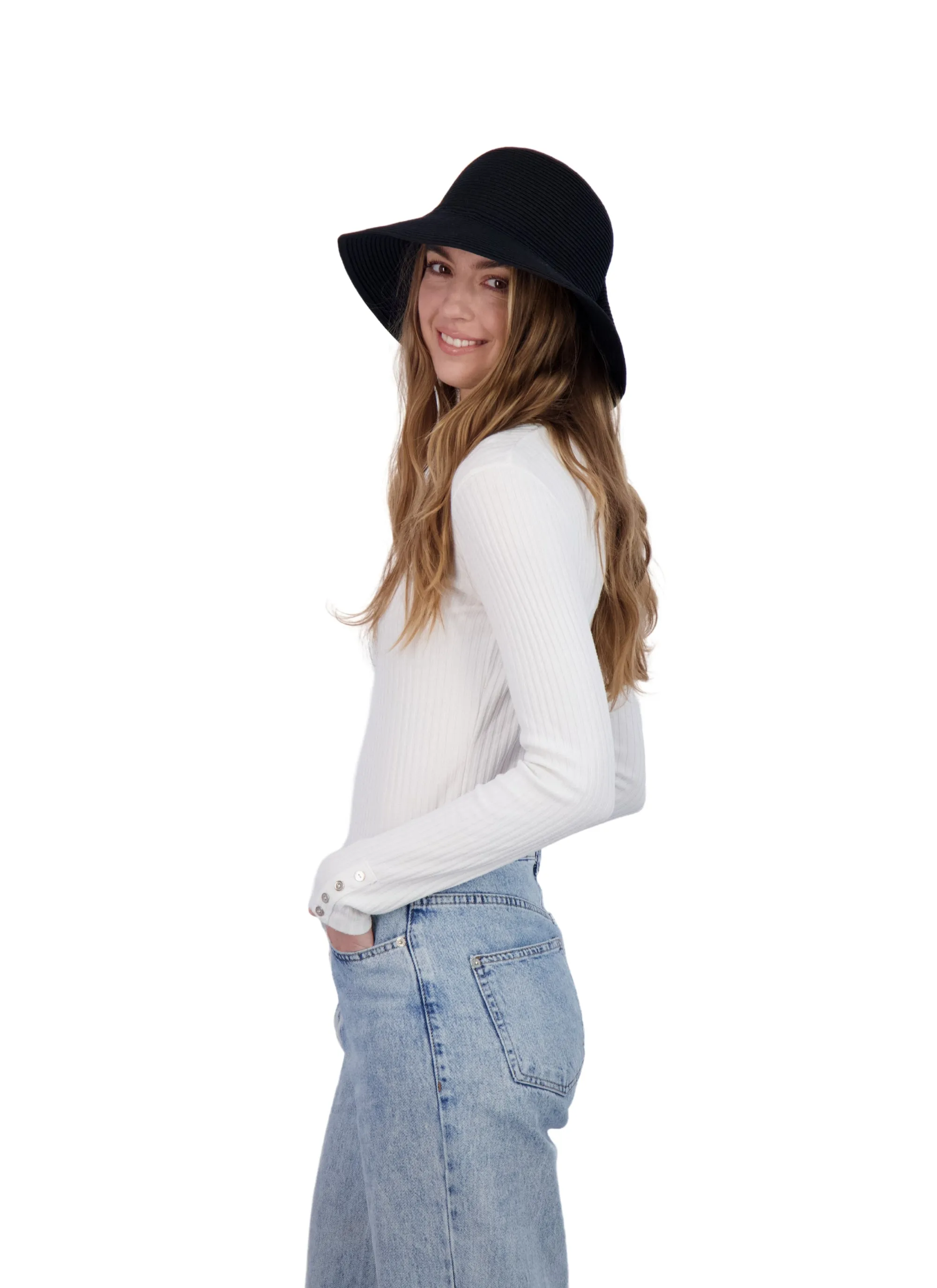 Laundry By Shelli Segal Women's Straw Cloche with Folded Back Bow sold by Ruumur product image thumbnail 4