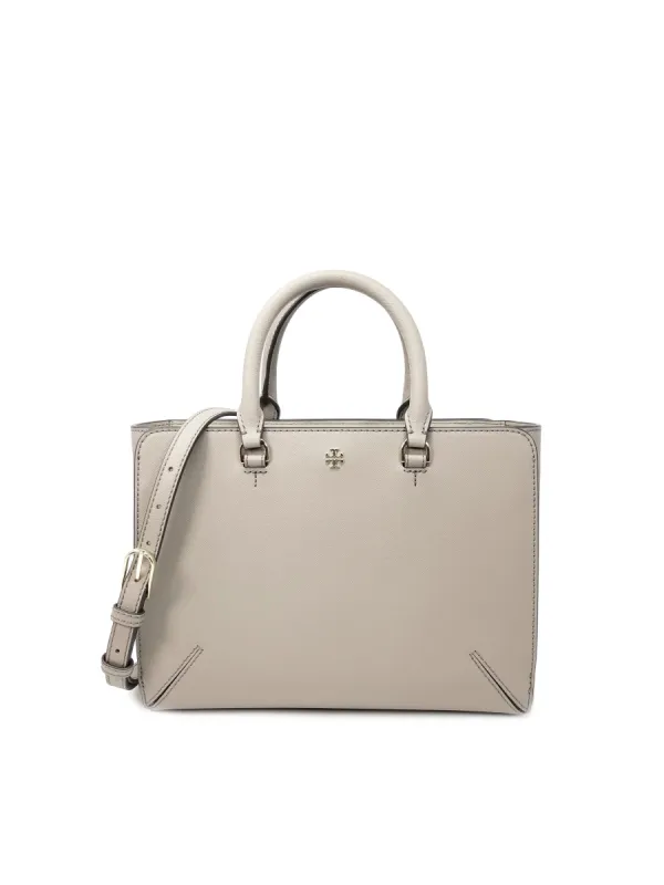 Tory Burch French Gray Emerson Small Zip Tote sold by Ruumur