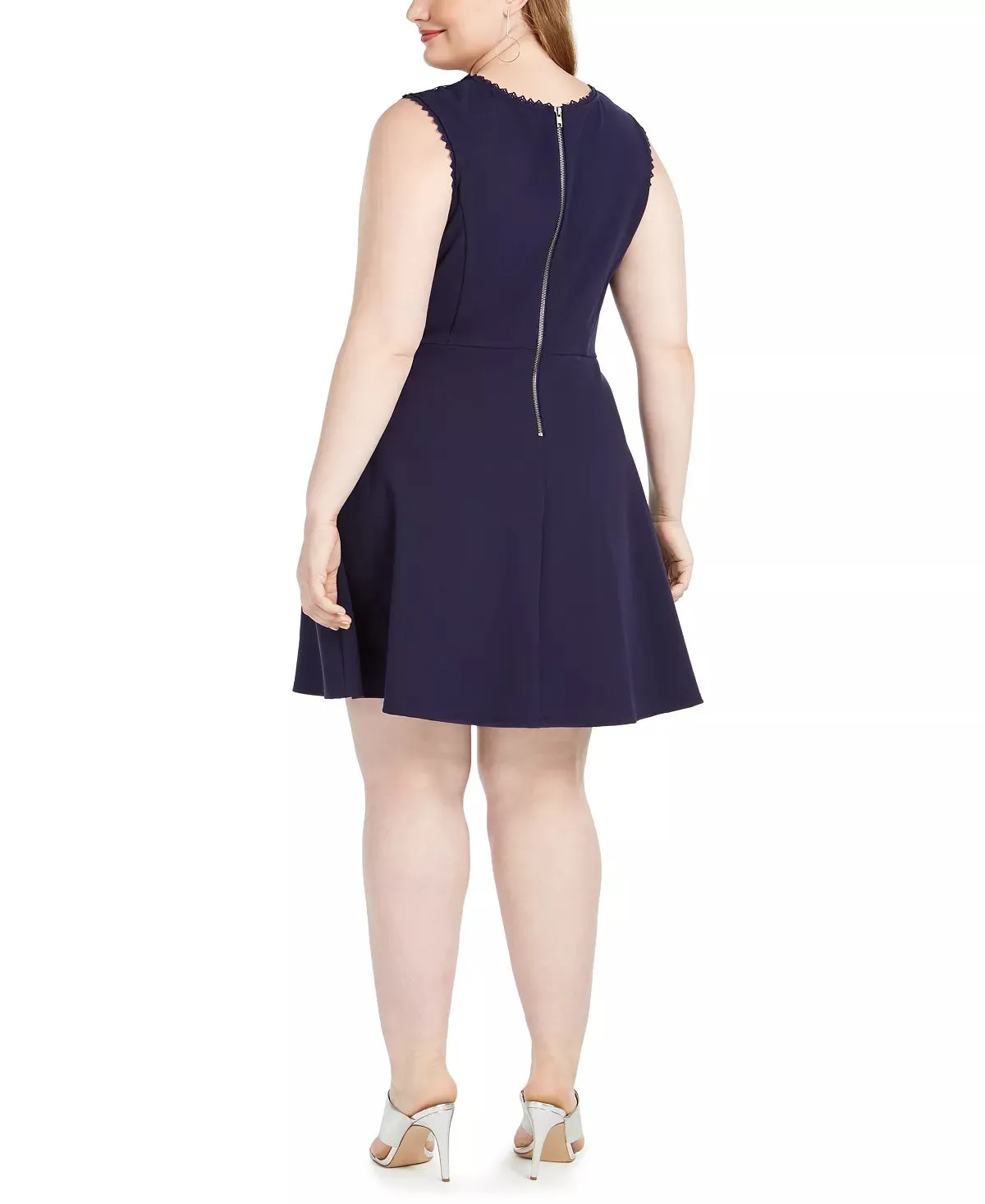 Speechless Women's Trendy Plus Size Lace-Trim A-Line Dress Blue Size 22 sold by Ruumur product image thumbnail 2