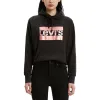 Levi's Women's Metallic Logo-Print Hoodie Black Size Extra Small sold by Ruumur