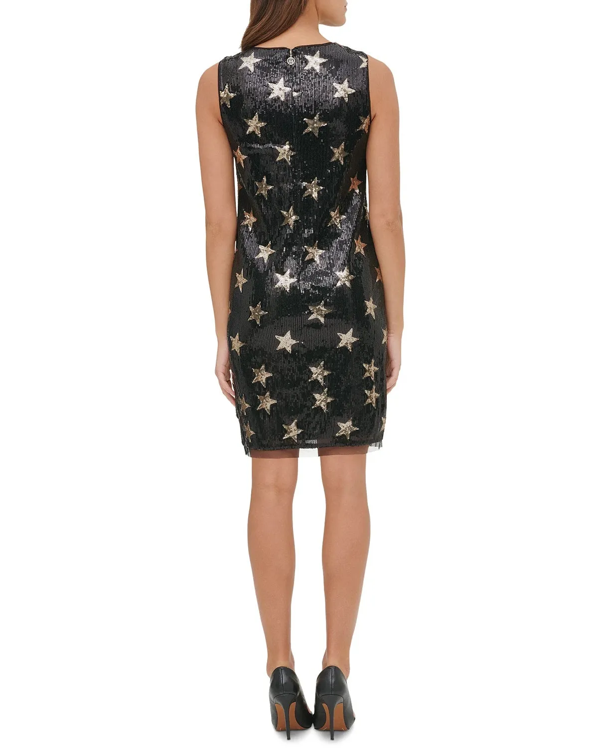 Tommy Hilfiger Women's Sequined Stars Sheath Dress Gray Size 12 sold by Ruumur product image thumbnail 2