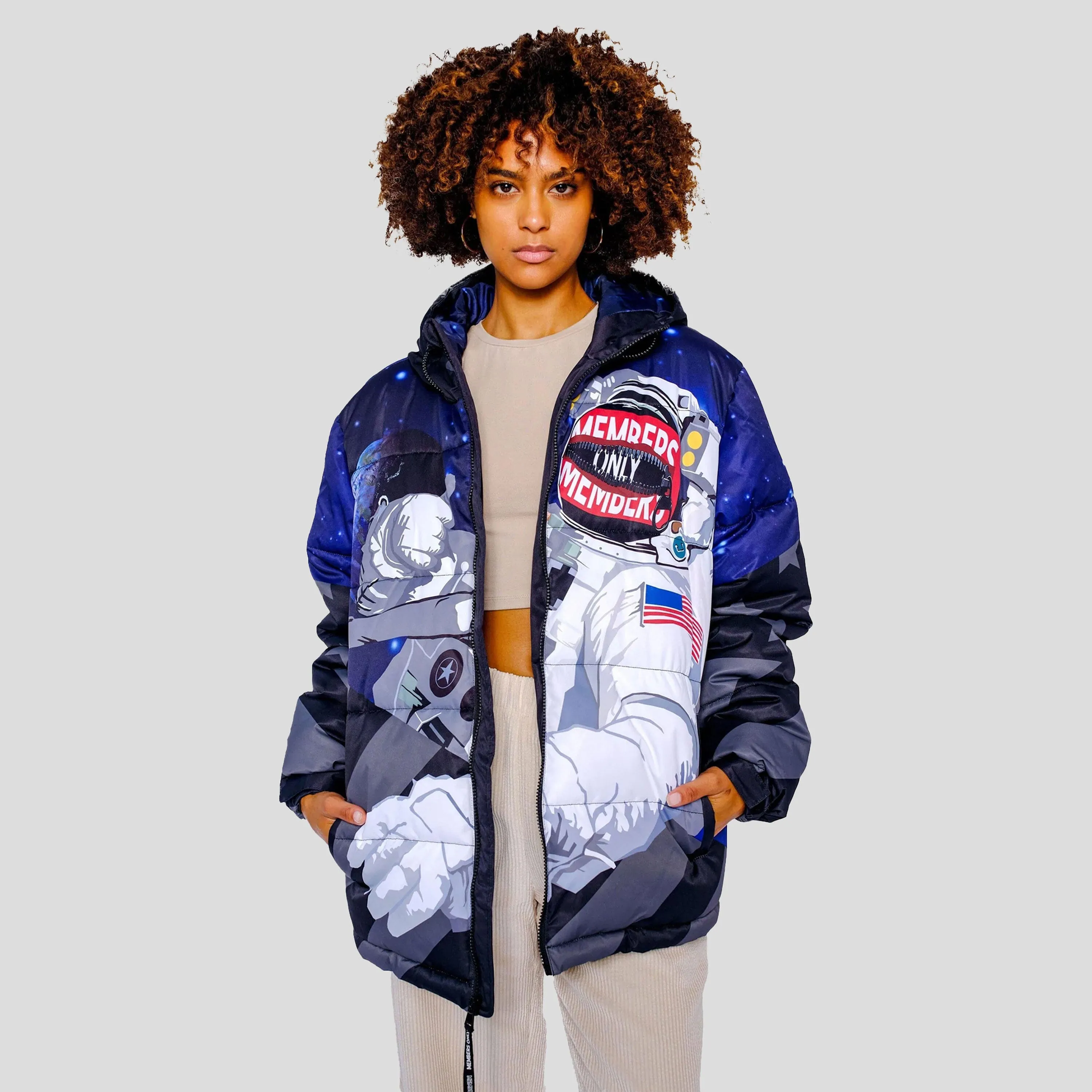 Members Only Women's Space Puffer Oversized Jacket sold by Ruumur product image thumbnail 4