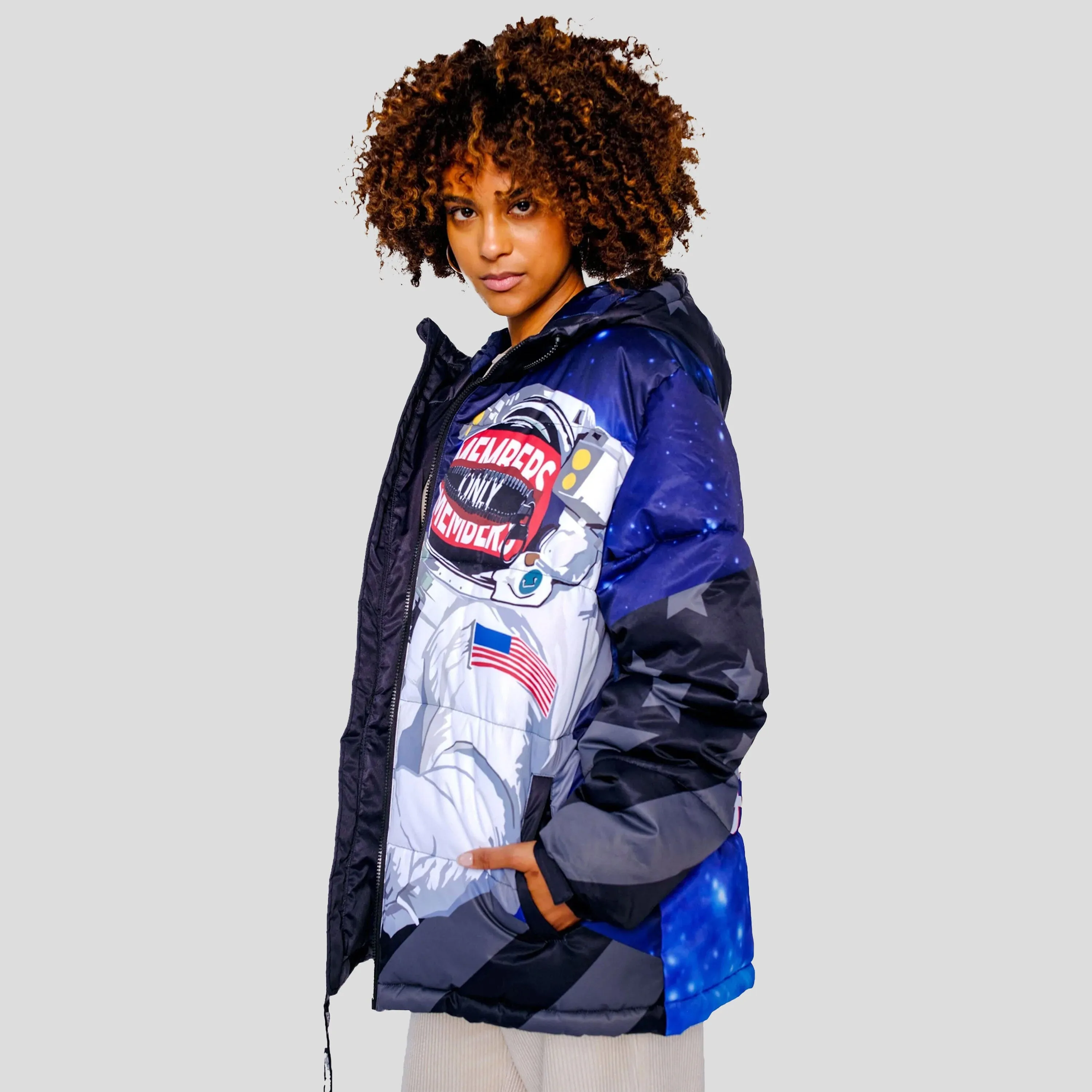 Members Only Women's Space Puffer Oversized Jacket sold by Ruumur product image thumbnail 3