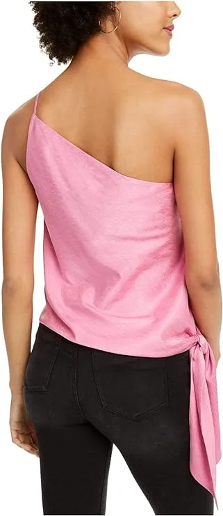Leyden Women's Tie Sleeveless Asymmetrical Neckline Top Pink Size Medium sold by Ruumur product image thumbnail 2