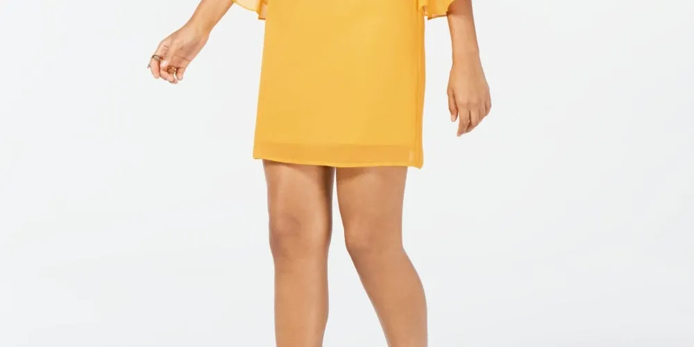Thalia Sodi Women's Flared Sleeve Necklace Dress Yellow Size XX-Large sold by Ruumur product image thumbnail 3